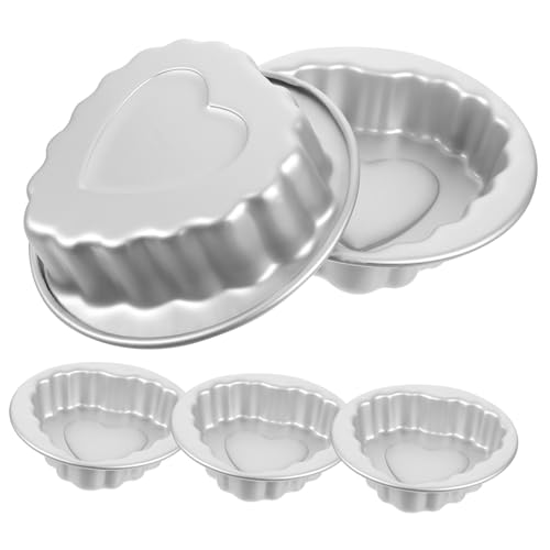 VALICLUD 5 Stück Teiliges Aluminiumlegierung Kuchenbackform Mini Pudding und Kuchenform aus Metall Glatte Oberfläche Leicht zu Reinigen Kompakt und Langlebig für Backen Zuhause von VALICLUD