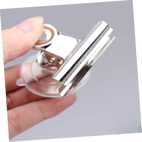 VALICLUD 5 Stück Teiliges Edelstahl Saugnapf Klammern mit PVC Starke Haftung für Glatte Fliesen Vielseitige Fenster Küchenclips Praktische Spurlos Entfernbar für Bad Haushalt und Büro von VALICLUD