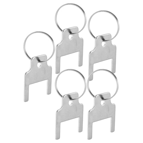 VALICLUD 5 Stück Teiliges Edelstahl Toilettenpapier Spender Schlüssel mit Schlüsselringen Kompatibel für Kimberly clark Papierhandtuchspender Robust Langlebig für Büros und Öffentliche von VALICLUD