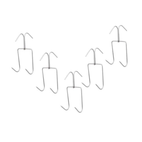 VALICLUD 5 Stück Teiliges Fleischhaken aus Edelstahl Doppelreihiges Design mit Scharfem Haken Rostfrei Robust und Leicht zu Reinigen Geeignet zum Aufhängen und Schnellen Schneiden von von VALICLUD