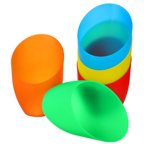 VALICLUD 5 Stück Teiliges Kunststoff Lampenschirm Ersatz Inclined Head Lamp Shade für Stehlampe Wohnzimmer Schlafzimmer Kreative Dekorative Abdeckung Farben Rot Blau Gelb Grün Orange von VALICLUD