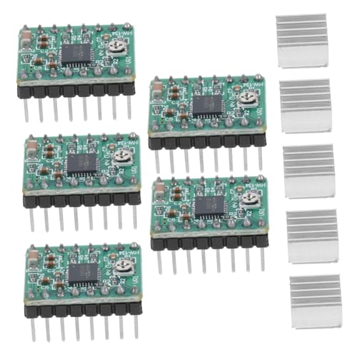 VALICLUD 5 Stück Teiliges Schrittmotor Treiber Modul mit Kühlkörper Einstellbare Stromregelung Auflösung Schutzfunktionen Kompatibel für Drucker und Kleine Cnc Maschinen VALICLUD 5 Stück Teiliges Schrittmotor Treiber Modul mit Kühlkörper Einstellbare Stromregelung Auflösung Schutzfunktionen Kompatibel für Drucker und Kleine Cnc Maschinen von VALICLUD