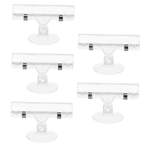VALICLUD 5 Stück Transparente Kunststoff Preisschildhalter Clips für Schilderdisplay Drehbare Etikettenhalter für Supermarkt Schreibtisch preisschildständer Praktische Werbeclip Halterung VALICLUD 5 Stück Transparente Kunststoff Preisschildhalter Clips für Schilderdisplay Drehbare Etikettenhalter für Supermarkt Schreibtisch preisschildständer Praktische Werbeclip Halterung von VALICLUD