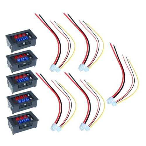 VALICLUD 5 Stück Voltmeter Ammeter Digital Dc Spannungsmesser für Auto und Elektromotorräder Messbereich Stelliges LCD Display zur Überwachung von Batterien und Elektrischen Geräten VALICLUD 5 Stück Voltmeter Ammeter Digital Dc Spannungsmesser für Auto und Elektromotorräder Messbereich Stelliges LCD Display zur Überwachung von Batterien und Elektrischen Geräten von VALICLUD
