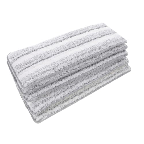 VALICLUD 5 Stück Wiederverwendbare Mikrofaser Mopp Pads mit Selbstklebendem Design Waschbare Ersatzbezüge für Flachen Bodenwischer Hohe Saugfähigkeit Einfache von Fliesen und Holzfußböden von VALICLUD