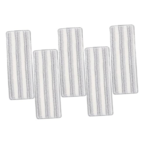 VALICLUD 5 Stück Wiederverwendbare Mikrofaser und Trocken Wischmopp Pads mit Selbstklebendem Flachkopf Waschbare Ersatzpads für Fußböden Geeignet für Fliesen Büro und Zuhause von VALICLUD