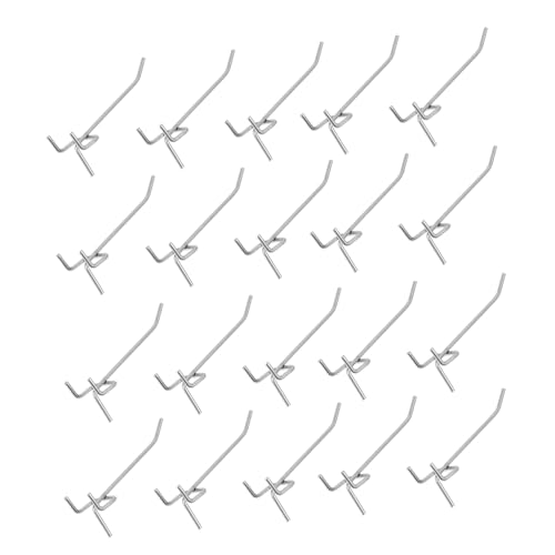 VALICLUD 50 Stück Lochwandhaken aus Stabilem Eisen Schwere Ausführung Stark Lang Vielseitig für Werkstatt Garage Wandorganisation und Supermarktregale Geeignet von VALICLUD