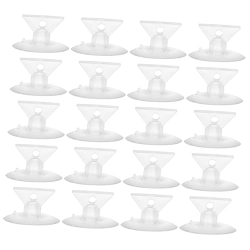 VALICLUD 50 Stück PVC Kunststoff Saughalter mit Dreieckigem Griff Starke Wiederverwendbare Glassaugnäpfe für Fenster Spiegel Glasflächen Ergonomisch Installieren und Vielseitig Einsetzbar von VALICLUD