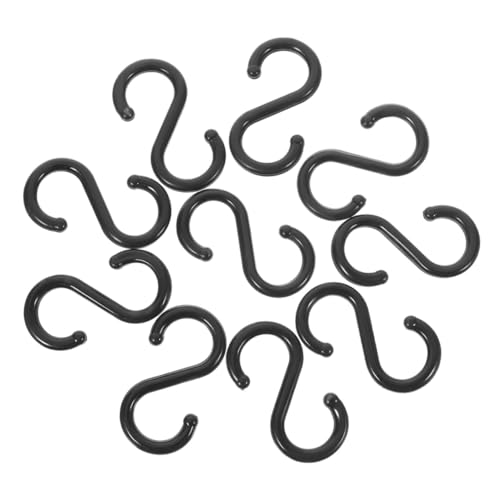 VALICLUD 50 Stück S förmige Kunststoffhaken Schwarz Robuste Vielseitige Aufhängehaken für Bad Küche Schlafzimmer Rostfrei Praktisches Mehrzweck organizer Zubehör VALICLUD 50 Stück S förmige Kunststoffhaken Schwarz Robuste Vielseitige Aufhängehaken für Bad Küche Schlafzimmer Rostfrei Praktisches Mehrzweck organizer Zubehör von VALICLUD