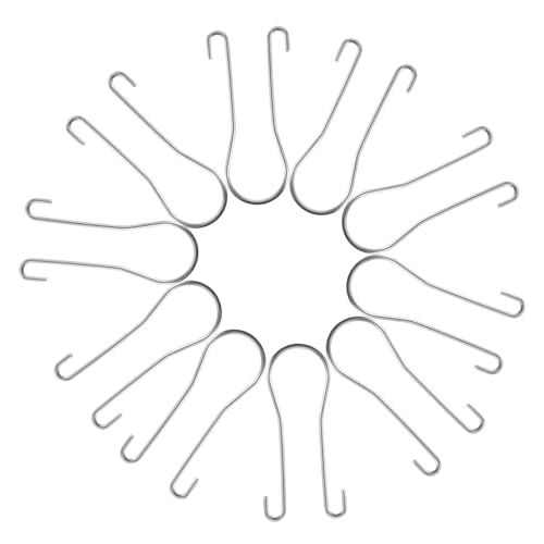 VALICLUD 50 Stück Teiliges Edelstahl Haken für Badezimmer und Duschkabine Rostfrei Doppelseitig Stark und Langlebig Bohrfreier Handtuchhaken für Glastüren und Aufhängung von Handtüchern von VALICLUD