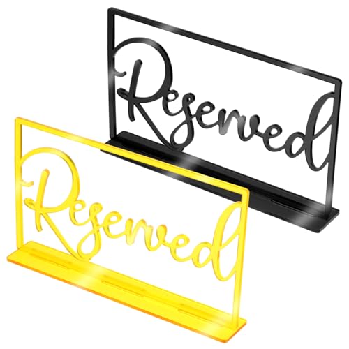 VALICLUD 6 Stück Acryl Reserviert Schilder Teiliges Gold Schwarz Stabiles Leichtes Tischreservierungsschild für Hochzeit Restaurant Party Wiederverwendbar mit Kratzschutz Klare VALICLUD 6 Stück Acryl Reserviert Schilder Teiliges Gold Schwarz Stabiles Leichtes Tischreservierungsschild für Hochzeit Restaurant Party Wiederverwendbar mit Kratzschutz Klare von VALICLUD