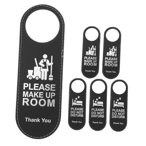 VALICLUD 6 Stück Doppelseitiges Türschild aus Leder Bitte Reinigen/Zutritt Erlaubt Türhänger für Hotel Büro Schlafzimmer Einfache Anbringung an Türgriff VALICLUD 6 Stück Doppelseitiges Türschild aus Leder Bitte Reinigen/Zutritt Erlaubt Türhänger für Hotel Büro Schlafzimmer Einfache Anbringung an Türgriff von VALICLUD