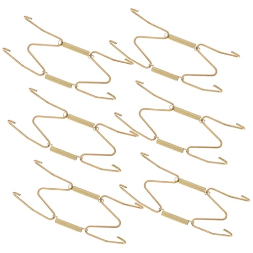 VALICLUD 6 Stück Förmige Wand tellerhänger aus Robustem Stahl Unsichtbare Dekohaken für Dekorative Platten Vielseitig Einsetzbar für Wanddisplay von Fotos und Uhren Goldfarben von VALICLUD