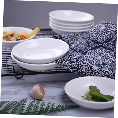 VALICLUD 6 Stück Keramik Sauce Teller Kleine Snackschalen Leichtes Platzsparendes Serviergeschirr für Saucen und Beilagen zum Servieren von Appetizern und Snacks Einfach Wiederverwendbar von VALICLUD