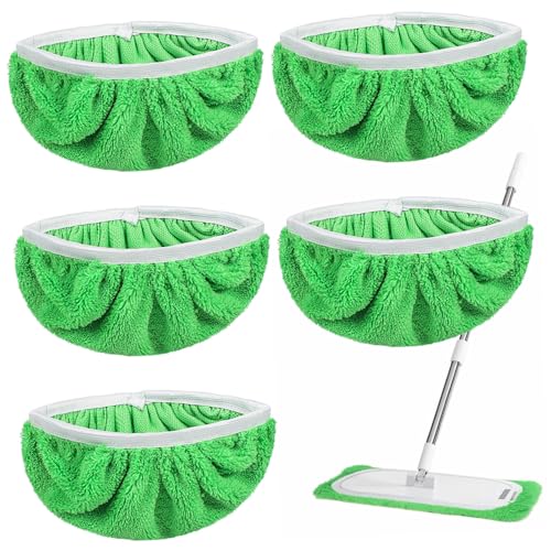 VALICLUD 6 Stück Mikrofaser Wischmopp Ersatzpads Waschbare Hochabsorbierende Mop Tücher für Hartholz Fliesen und Laminatböden Elastischer Sitz Fusselfrei VALICLUD 6 Stück Mikrofaser Wischmopp Ersatzpads Waschbare Hochabsorbierende Mop Tücher für Hartholz Fliesen und Laminatböden Elastischer Sitz Fusselfrei von VALICLUD