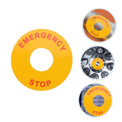 VALICLUD 6 Stück Notstopp Warnaufkleber aus Wetterfestem PP für Elektrische Geräte Selbstklebend Sichtbar Einfache Anwendung Sicherheitshinweis für Industrieanlagen und Arbeitsplätze von VALICLUD