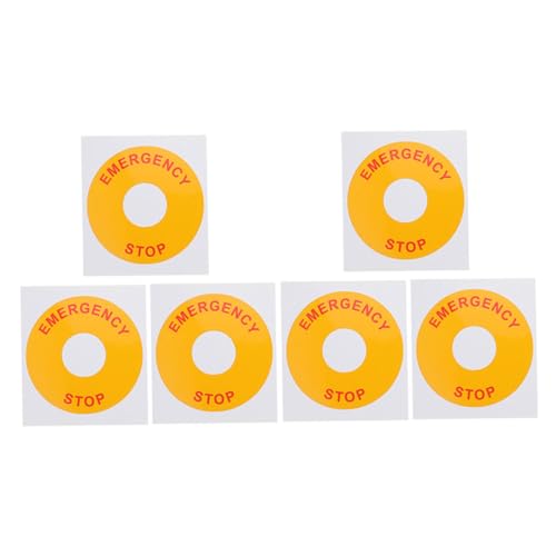 VALICLUD 6 Stück Sicherheitswarnaufkleber für Elektrische Geräte Notstopp Hinweisaufkleber aus Langlebigem PP Material für Maschinen und Industriearbeitsplätze zur Elektrischen VALICLUD 6 Stück Sicherheitswarnaufkleber für Elektrische Geräte Notstopp Hinweisaufkleber aus Langlebigem PP Material für Maschinen und Industriearbeitsplätze zur Elektrischen von VALICLUD