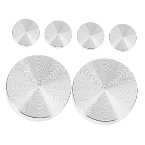 VALICLUD 6 Stück Teiliges Aluminiumlegierung Runde Scheibenadapter für Glastisch Klein und Leicht Einfache Montage Vielseitiger Metalladapter für Teetische und Vitrinen von VALICLUD