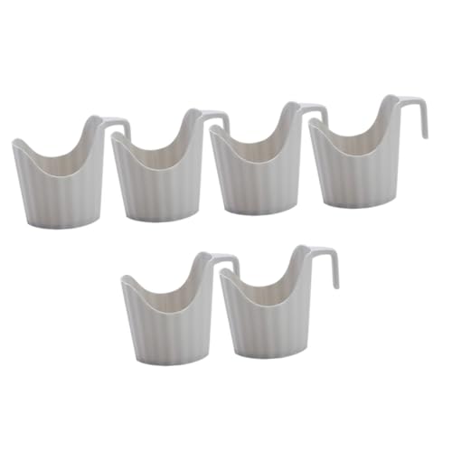 VALICLUD 6 Stück Teiliges Anti hitzeschutz Kaffeebecherhalter aus Hochwertigem Material Rutschfest und Hitzeisolierend für Haushalt und Büro Praktische und Langlebige Becherhüllen Weiß von VALICLUD