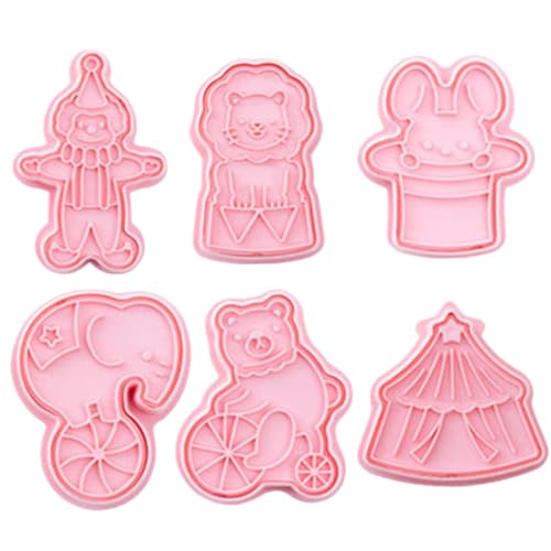 VALICLUD 6 Stück Teiliges Circus Keks Ausstecher Cartoon Fondant Backform für Plätzchen Kekse Backen mit Glatter Oberfläche für Familie und Kuchen Dekoration VALICLUD 6 Stück Teiliges Circus Keks Ausstecher Cartoon Fondant Backform für Plätzchen Kekse Backen mit Glatter Oberfläche für Familie und Kuchen Dekoration von VALICLUD