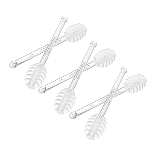 VALICLUD 6 Stück Teiliges Honiglöffel Transparent Honig Rührstab Jam Dipper Stick für Honig Sirup Marmelade Vielseitig Einsetzbar zum Mischen Servieren und Verfeinern bei von VALICLUD