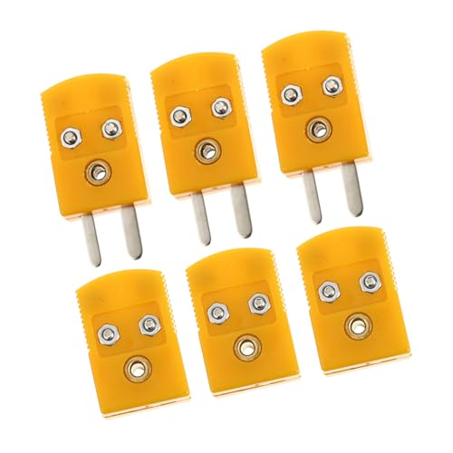 VALICLUD 6 Stück Teiliges K Thermoelement Stecker Männlichen und Weiblichen Steckverbindern aus Robustem Abs Zuverlässige Verbindung für K Thermoelement Drahtadapter Einsetzbar für Präzise VALICLUD 6 Stück Teiliges K Thermoelement Stecker Männlichen und Weiblichen Steckverbindern aus Robustem Abs Zuverlässige Verbindung für K Thermoelement Drahtadapter Einsetzbar für Präzise von VALICLUD
