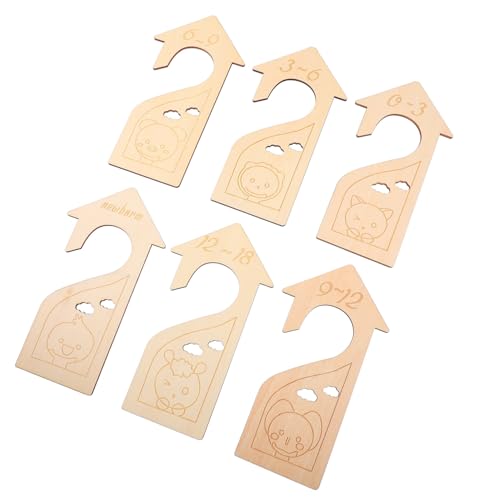VALICLUD 6 Stück Teiliges Kleiderschrank Holz Trenner mit Großen Zahlen Stabiler Trenner für Garderobe Einfacher Schrank Organizer für Babykleidung Glatte Oberfläche Vielseitig Nutzbar von VALICLUD