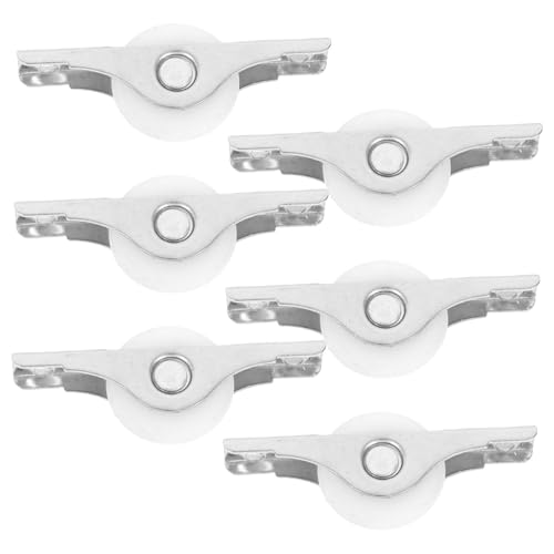 VALICLUD 6 Stück Teiliges Kleine Rollräder aus Metall und Nylon Geräuscharm Langlebig Sanfte Gleiteigenschaft Platzsparendes Design Geeignet für Schiebetüren und Fenster im Wohnbereich von VALICLUD