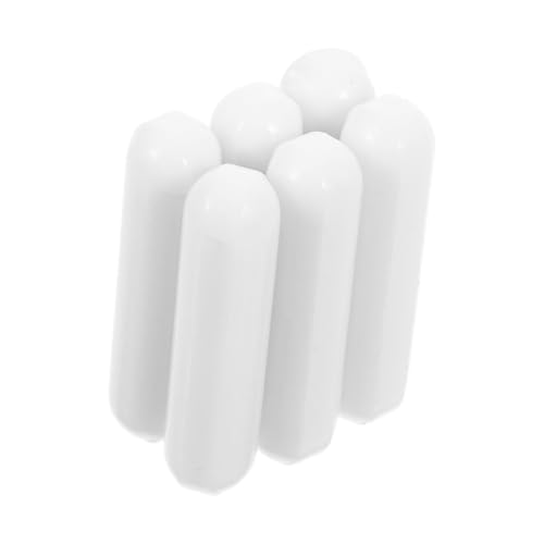 VALICLUD 6 Stück Teiliges Magnetische Rührstäbe C form Weiß Ptfe beschichtet für Labormixer Schnelle und Gleichmäßige Flüssigkeitsmischung Korrosionsbeständig für Wiederverwendbar von VALICLUD