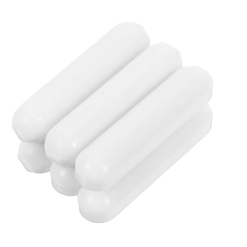 VALICLUD 6 Stück Teiliges Magnetische Rührstäbe C form Weiß für Labor magnetrührer Schnelle Saubere Mischung Kontaminationsfreie Rührstäbe für Chemie Biologielabore Wiederverwendbar von VALICLUD