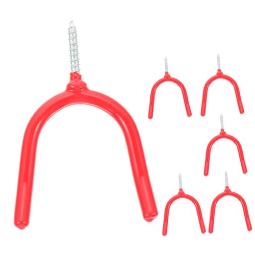 VALICLUD 6 Stück Teiliges Multifunktionale Metall Wandhaken Y Form Doppelte Aufhängung Robust für Garage Garten Werkzeuge Lagerraum Effiziente Wandhalterung von VALICLUD