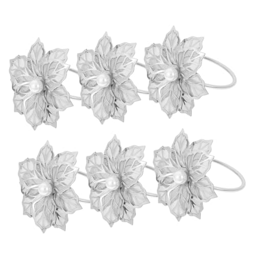 VALICLUD 6 Stück Teiliges Napkin Rings Metall Serviettenringe mit Perlenverzierung Stilvolle Tischdeko Praktische Serviettenhalter für Restaurant und Familienessen VALICLUD 6 Stück Teiliges Napkin Rings Metall Serviettenringe mit Perlenverzierung Stilvolle Tischdeko Praktische Serviettenhalter für Restaurant und Familienessen von VALICLUD