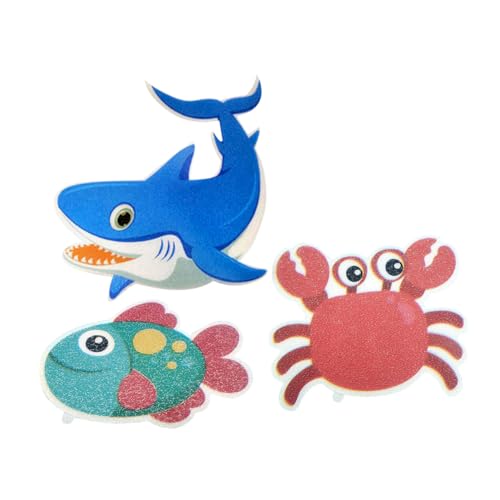 VALICLUD 6 Stück Teiliges Rutsch Badewannen Sticker mit Meeresmotiven Peva Material rutschfeste Matte Badezimmeraufkleber für Bad Dusche Fliesen für Zuhause von VALICLUD