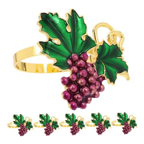 VALICLUD 6 Stück Teiliges Serviettenringe mit Weinblattmotiv Stilvolle Tischdeko für Hochzeiten Partys und Festliche Dinner Stilvolle Serviettenhalter in Violett mit Goldener Optik VALICLUD 6 Stück Teiliges Serviettenringe mit Weinblattmotiv Stilvolle Tischdeko für Hochzeiten Partys und Festliche Dinner Stilvolle Serviettenhalter in Violett mit Goldener Optik von VALICLUD