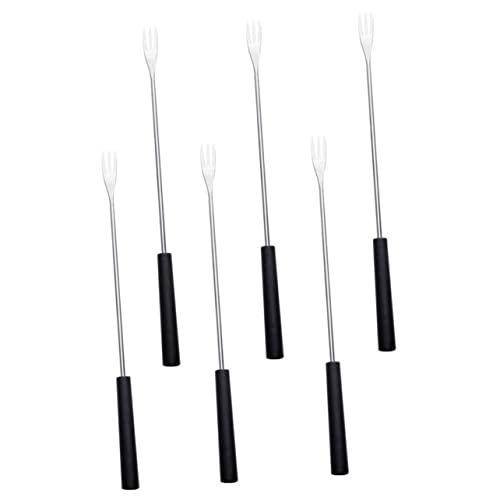VALICLUD 6 Stück Teiliges Set Fondue Gabeln aus Hitzebeständige Gabeln für Käse Schokolade und Früchte mit Ergonomischem PP Griff für Komfortable Handhabung von VALICLUD