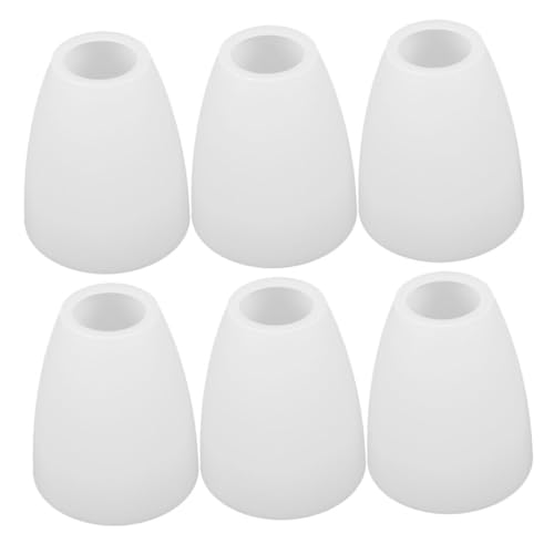 VALICLUD 6 Stück Teiliges Weißer Kunststoff Lampenschirme mit Mittelloch Moderner Dekorativer Lampenschirm Ersatz für Decken Pendelleuchten Einfach zu Montieren Stilvolles Minimalistisches von VALICLUD
