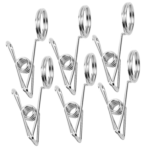 VALICLUD 6 Stück Tischkartenhalter aus Hochwertigem Verchromtem Metall in Fischform Doppelseitige Memo und Fotoklammern Lange Vielseitige Halter für Fotos Notizen und Namenskarten Am Tisch von VALICLUD