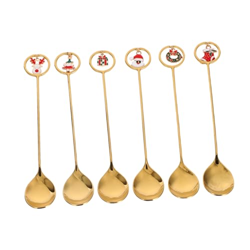 VALICLUD 6-teiliges Süßes Weihnachts-kaffeelöffel-set Aus Zum Umrühren Von Desserts Und Zur Festlichen Tischdekoration VALICLUD 6-teiliges Süßes Weihnachts-kaffeelöffel-set Aus Zum Umrühren Von Desserts Und Zur Festlichen Tischdekoration von VALICLUD