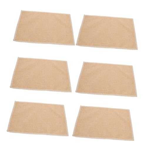 VALICLUD 6stücke Hitzebeständige Platzset Aus Spitzenmaterial Rutschfestes Und Waschbares Tischset Für Esstisch Küche Und Restaurant Im Eleganten Boho-Stil von VALICLUD