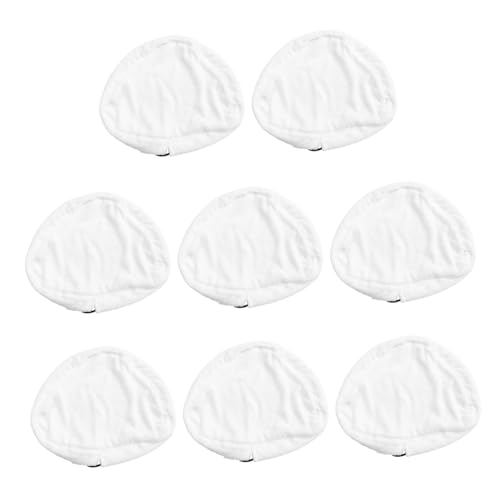 VALICLUD 8 Stück Mikrofaser Ersatzbezüge für Dampfmopp Waschbare Reinigungspads Kompatibel mit Steam Mop Langlebige Wiederverwendbare Bodentücher für Fliesen Marmor und Keramikböden von VALICLUD