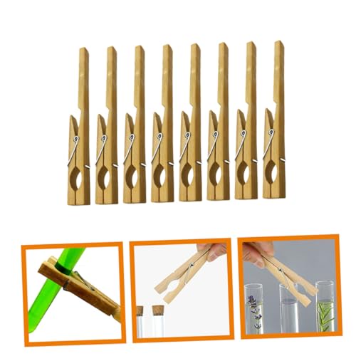VALICLUD 8 Stück Teiliges Bambus Reagenzglas Klammern Leichte Labor Röhrchen Halter mit Langem Griff Sichere Fixierung für Glas Reagenzgläser für Chemie Experimente und Ausbildungslabor VALICLUD 8 Stück Teiliges Bambus Reagenzglas Klammern Leichte Labor Röhrchen Halter mit Langem Griff Sichere Fixierung für Glas Reagenzgläser für Chemie Experimente und Ausbildungslabor von VALICLUD