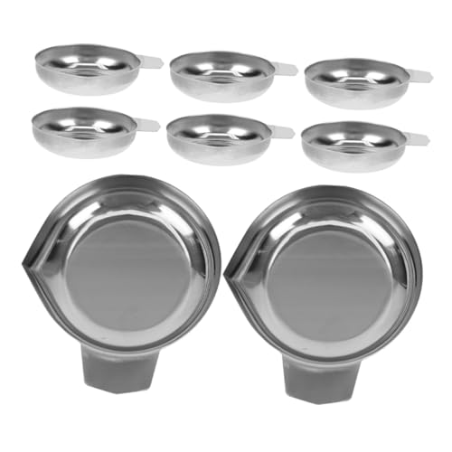 VALICLUD 8 Stück Teiliges Edelstahl-waagschalen Praktischem Griff Robust und Verschleißfest für Präzises Wiegen von Schmuck Labor Feinstaub und Flüssigkeiten von VALICLUD