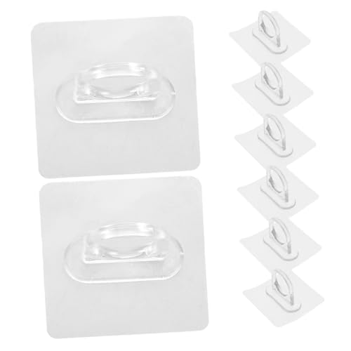 VALICLUD 8 Stück Teiliges Klare Selbstklebende Runde Haken ohne Bohren Stabiler Duschwand organizer für Shampoo Handtücher Vielseitige Badezimmer aufhängung Platzsparend Modern von VALICLUD