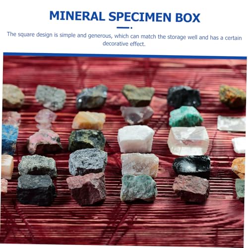 VALICLUD 8 Stück Teiliges Quadratisches Aufbewahrungsbox Transparentem Kunststoff Stapelbare Mineralienprobenbox mit Glatter Oberfläche Sichere und Leichte Vitrine zur Präsentation und von VALICLUD