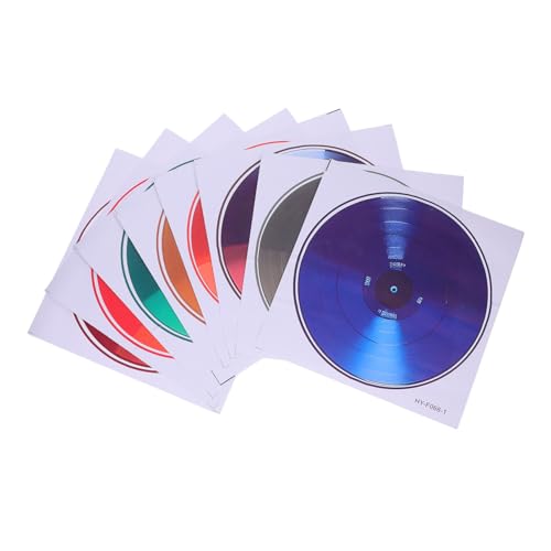 VALICLUD 8 Stück Teiliges Vinyl schallplatten Wandtattoo Selbstklebend Bunte Retro Deko für Musikpartys Vintage Wandaufkleber für Schlafzimmer Wohnzimmer und Veranstaltungsdeko von VALICLUD