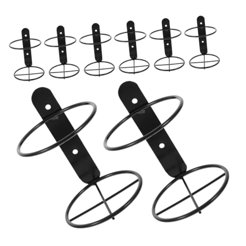 VALICLUD 8 Stück Teiliges Wand weinregal aus Metall Einzelner Weinflaschenhalter Wandmontiertes Flaschen Display Regal Schwarzer Weinflaschenhalter für Stilvolle Aufbewahrung und VALICLUD 8 Stück Teiliges Wand weinregal aus Metall Einzelner Weinflaschenhalter Wandmontiertes Flaschen Display Regal Schwarzer Weinflaschenhalter für Stilvolle Aufbewahrung und von VALICLUD