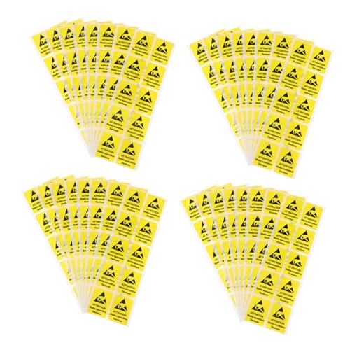 VALICLUD 80 Stück Anti elektrostatisch Warnaufkleber Selbstklebende Warnhinweis Etiketten für Elektronik Geräte Sicherheitskennzeichnung Stark Haftend von VALICLUD