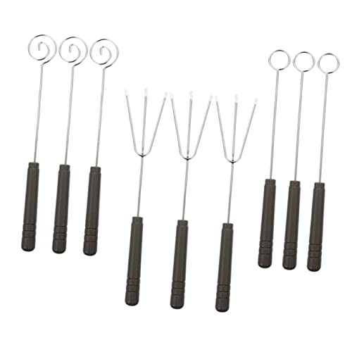 VALICLUD 9 Stück Teiliges Edelstahl Fonduegabeln mit Ergonomischem Rutschfestem Griff zum Schokoladen Käse dippen für Picknick Grillen und Outdoor einsatz VALICLUD 9 Stück Teiliges Edelstahl Fonduegabeln mit Ergonomischem Rutschfestem Griff zum Schokoladen Käse dippen für Picknick Grillen und Outdoor einsatz von VALICLUD