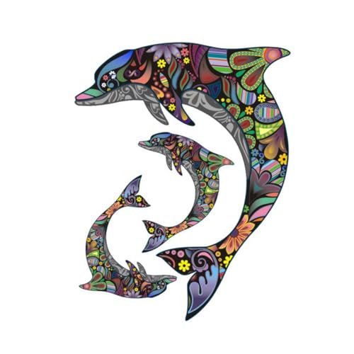 VALICLUD Abziehbarer Abstrakter Delfin Wandsticker Mandala Design Selbstklebend Badezimmer Wandaufkleber für Fliesen Türen Fenster Dekorativ VALICLUD Abziehbarer Abstrakter Delfin Wandsticker Mandala Design Selbstklebend Badezimmer Wandaufkleber für Fliesen Türen Fenster Dekorativ von VALICLUD