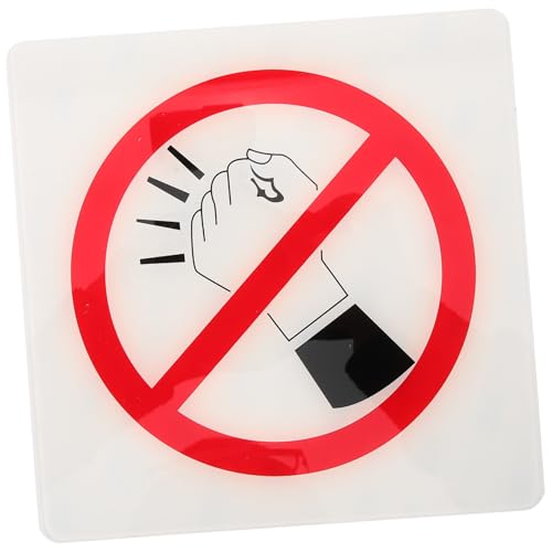 VALICLUD Acryl Verbotsschild Nicht Wetterfest für Außenbereich Langlebiges Warnschild mit Modernem Design Einfache Montage für Tür oder Wand Kratzfestes Reminder Sticker für Büro und VALICLUD Acryl Verbotsschild Nicht Wetterfest für Außenbereich Langlebiges Warnschild mit Modernem Design Einfache Montage für Tür oder Wand Kratzfestes Reminder Sticker für Büro und von VALICLUD